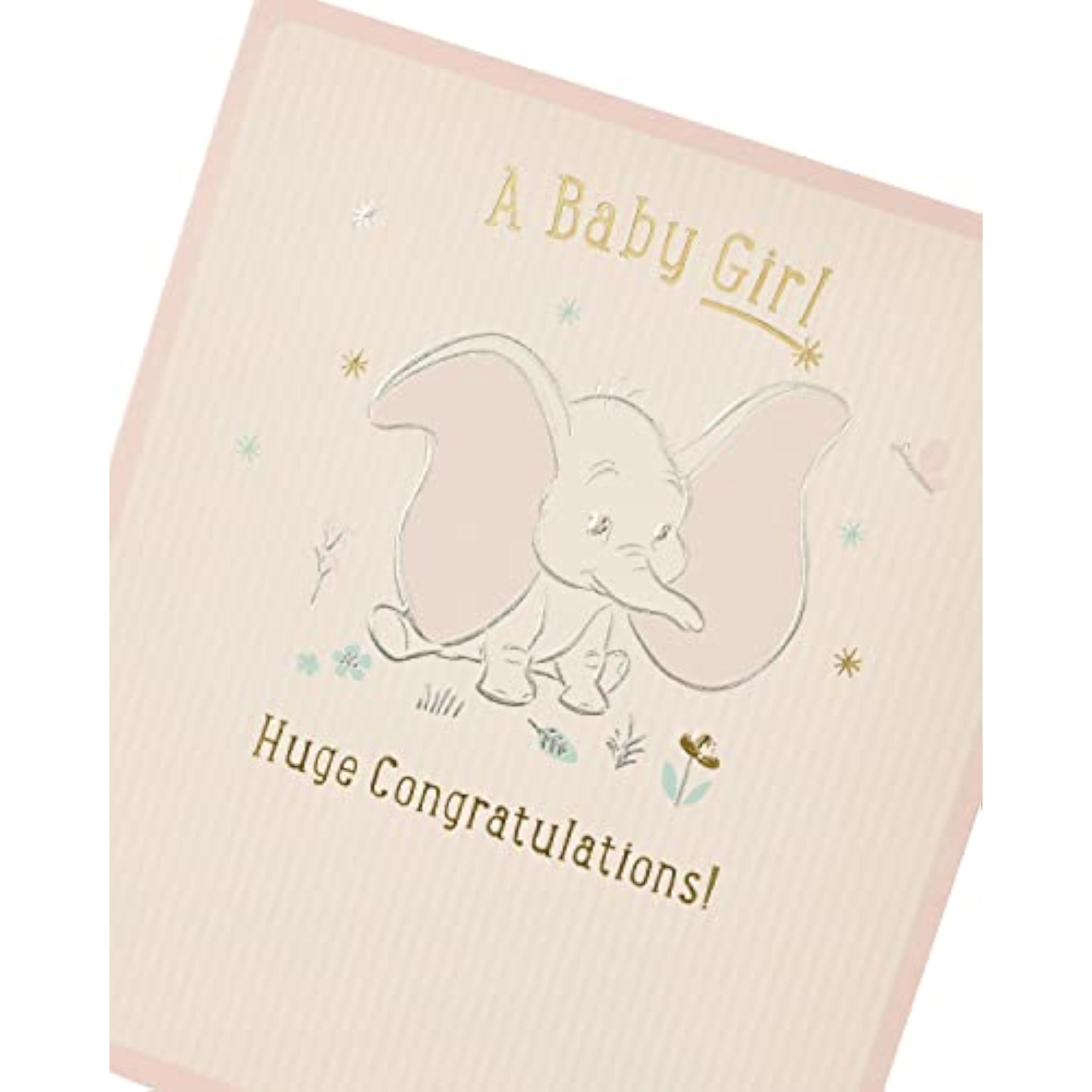 Disney Dumbo Baby Girl Congratulations Card