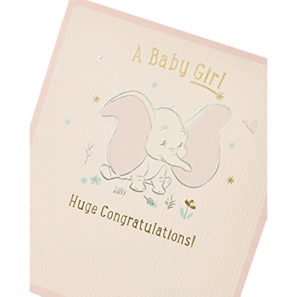 Disney Dumbo Baby Girl Congratulations Card
