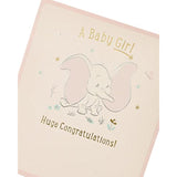 Disney Dumbo Baby Girl Congratulations Card