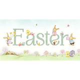 Easter Card Happy Bunnies With Eggs And Flowers Money Wallet