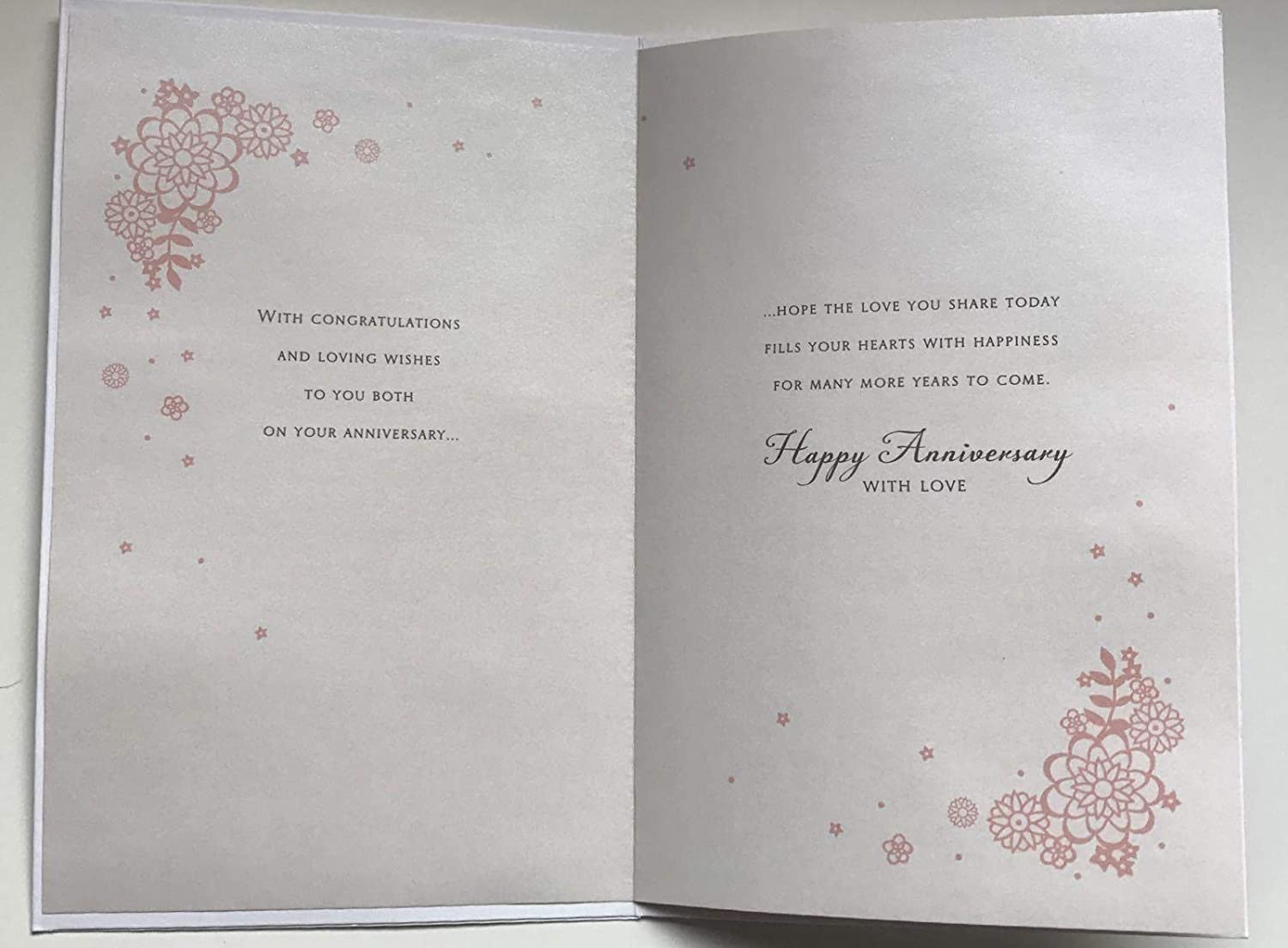 Special Couple Die-Cut, Pearls Luxury Anniversary Congratulations