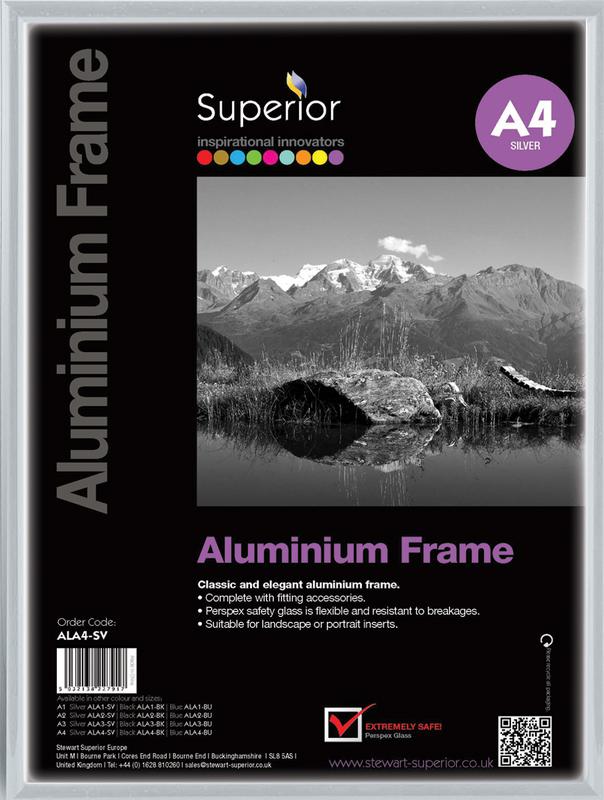 SECO A4 Brushed Aluminium Frame Silver - ALA4-SV