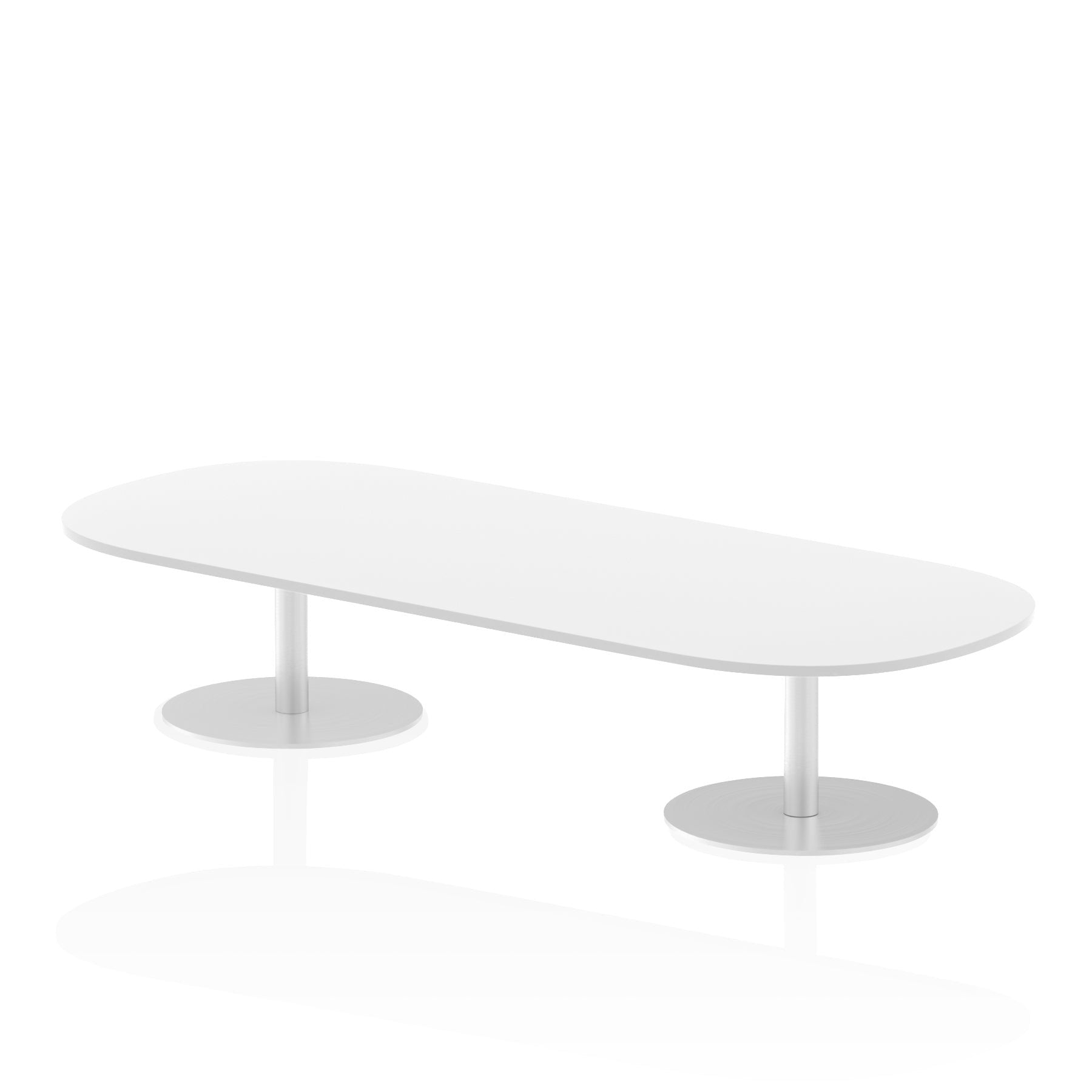 Dynamic Italia 2400mm Poseur Boardroom Table White Top 475mm High Leg ITL0192 DD