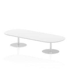 Dynamic Italia 2400mm Poseur Boardroom Table White Top 475mm High Leg ITL0192 DD