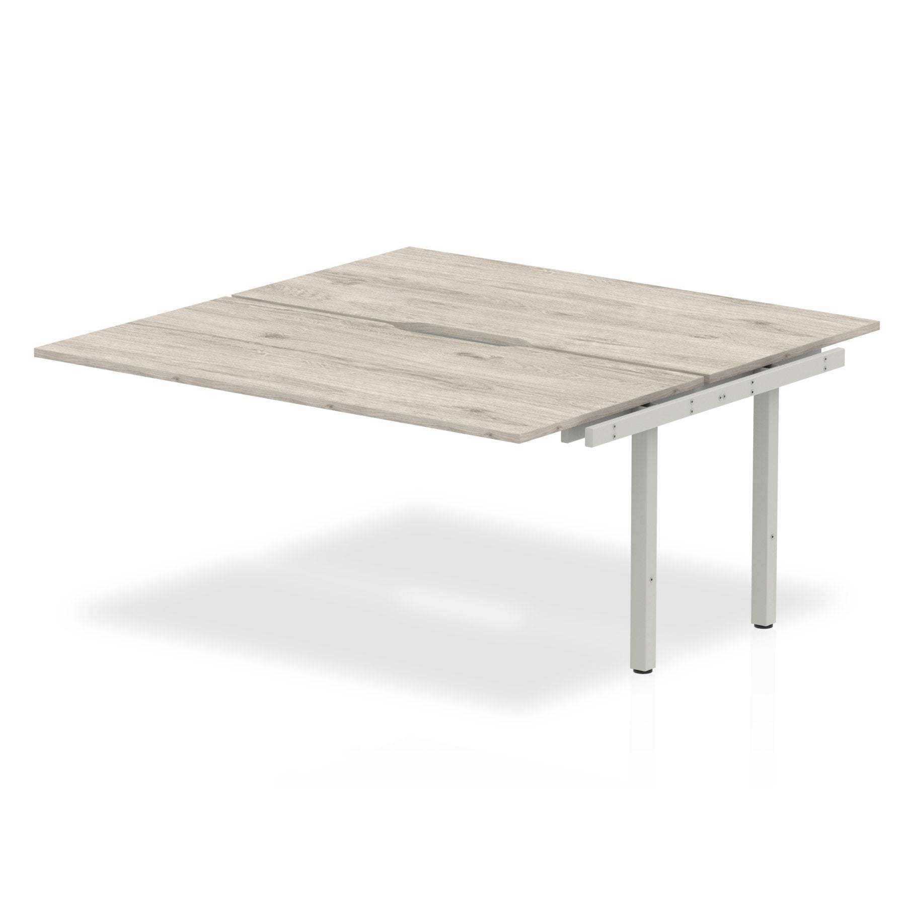 Dynamic Evolve Plus 1600mm B2B Extension Kit Grey Oak Top Silver Frame BE781 DD