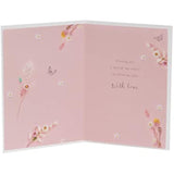 UK Greetings Birthday Card For Her/Female/Friend With Envelope - Floral Hoop Design
