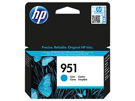 HP 951 Cyan Standard Capacity Ink Cartridge 700 pages for HP OfficeJet Pro 251/276/8100/8600/8610/8620 - CN050AE