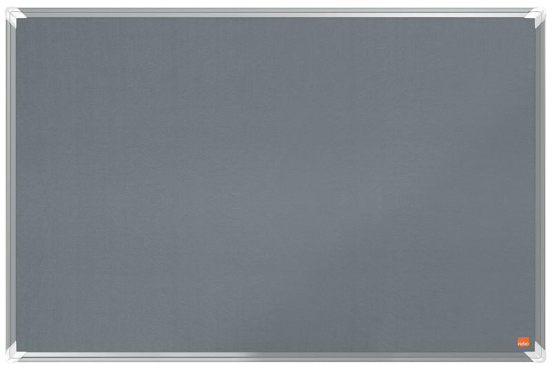 Nobo Premium Plus Grey Felt Noticeboard Aluminium Frame 900x600mm 1915195