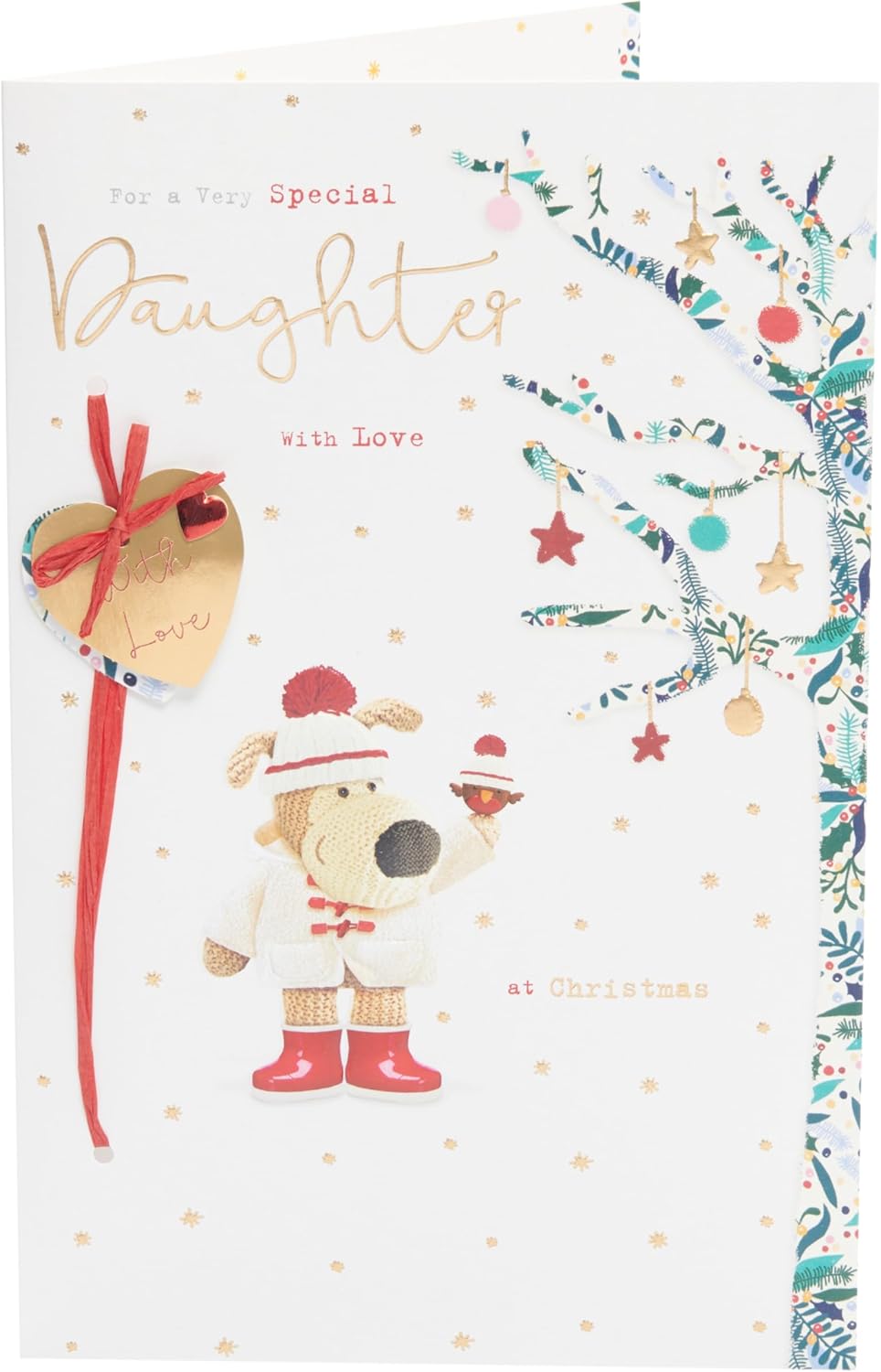 Boofle Embellished Christmas Card for a Very Special Daughter – Cute Festive Design