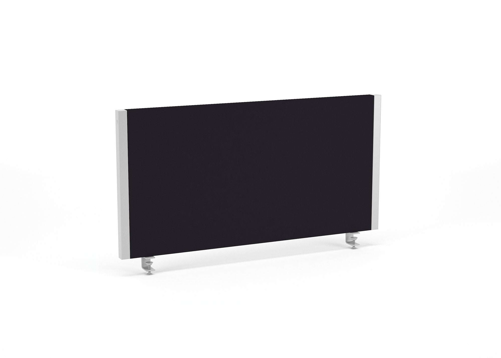 Impulse Straight Screen W800 x D25 x H400mm Black With Silver Frame - I000271 DD