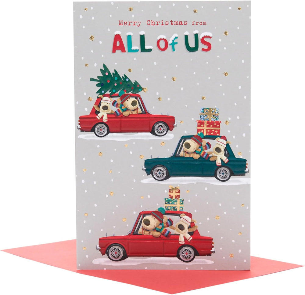 Boofle Merry Christmas From All Of Us – Festive Family Christmas Greeting Card