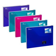 Snopake DocBox Polypropylene A4 35mm Spine Width Push Lock Closure Blue - 12858