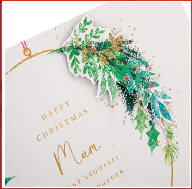 Mum and Dad Christmas Greeting Card with Festive Seasonal Design and Heartfelt Wishes