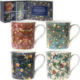 lesser and pavey LP93068 Ceramic Mug | William Morris | Set of 4-12x8x9 cm Accessory, Multicolour, 4 Count (Pack of 1)