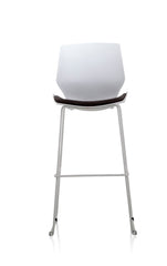 Florence White Frame High Stool Grey Fabric BR000210 DD