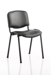 ISO Stacking Chair Black Vinyl Black Frame BR000062 DD