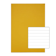 Rhino 13 x 9  A4+ Oversized Exercise Book 40 Page Feint Ruled 12mm Yellow (Pack 100) - VDU024-200-0 DD