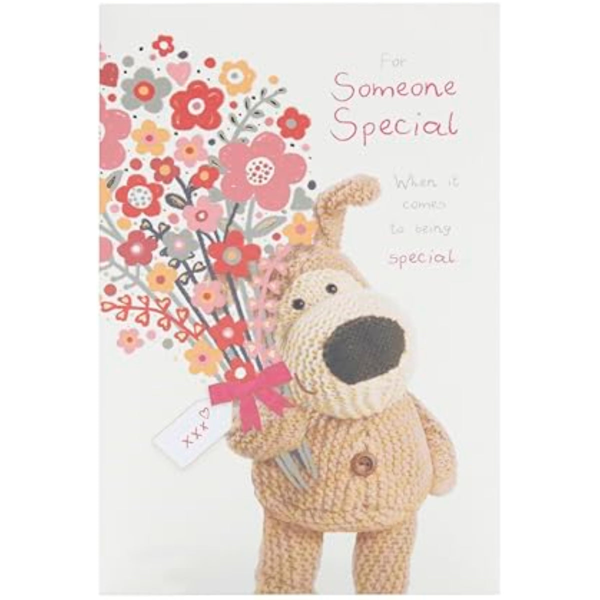 Boofle Holding Flowers Someone Special Birthday Card