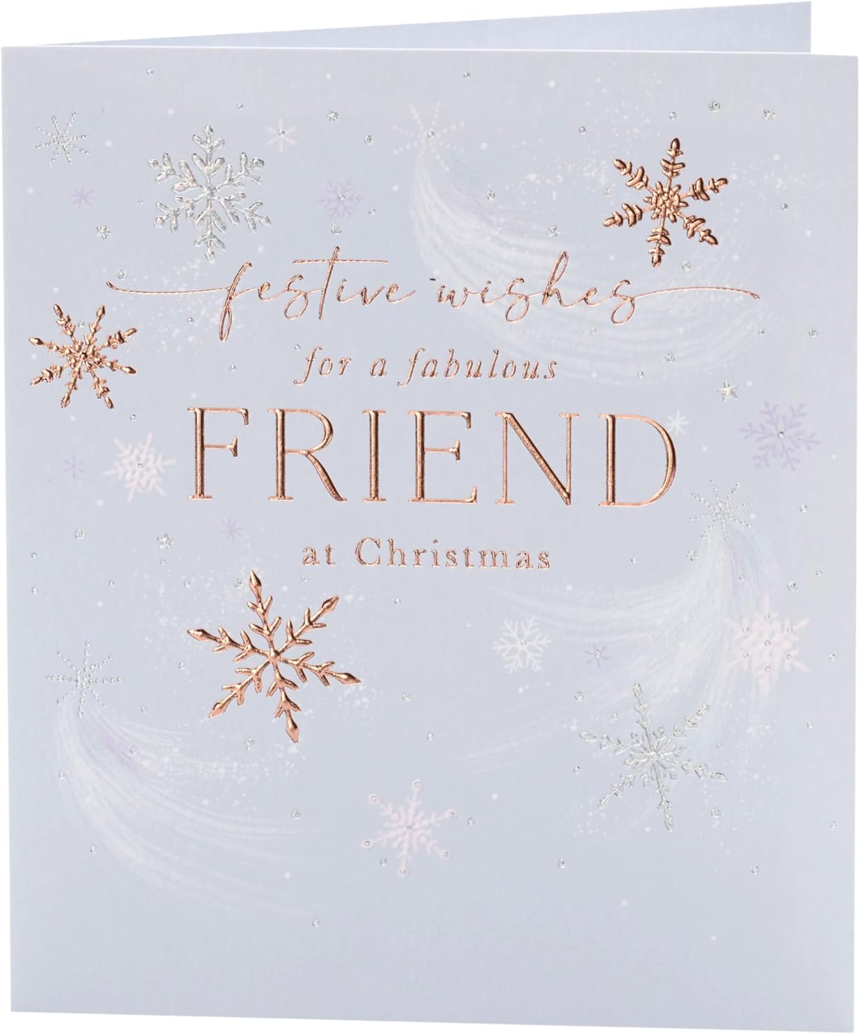 UK Greetings Christmas Card for Him, Her or Friend – Snowflakes Festive Design