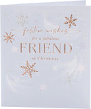 UK Greetings Christmas Card for Him, Her or Friend – Snowflakes Festive Design