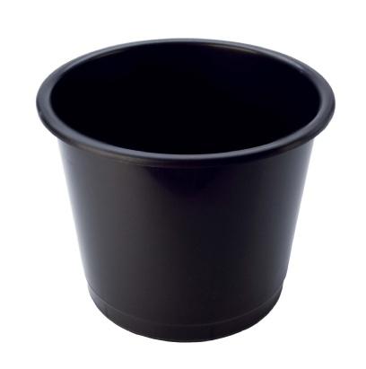 Deflecto Steritouch Waste Bin Plastic Round 14 Litre Black - CP025STBLK