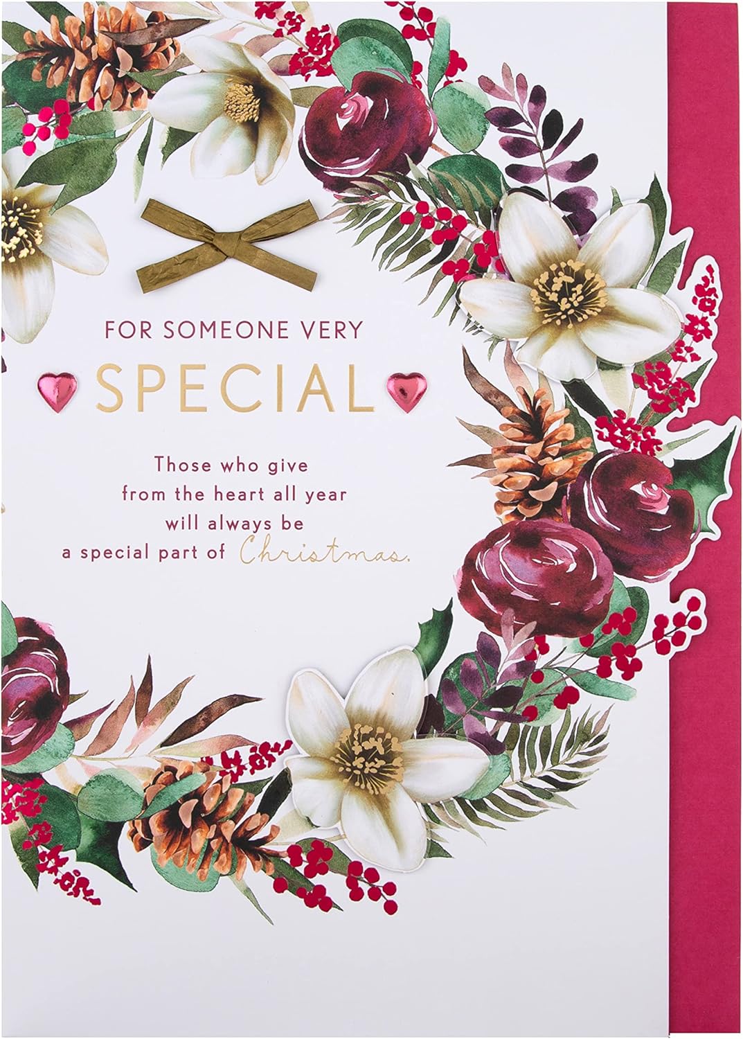Wreath and Verse Design Christmas Card for Someone Very Special – Boxed Festive Greeting