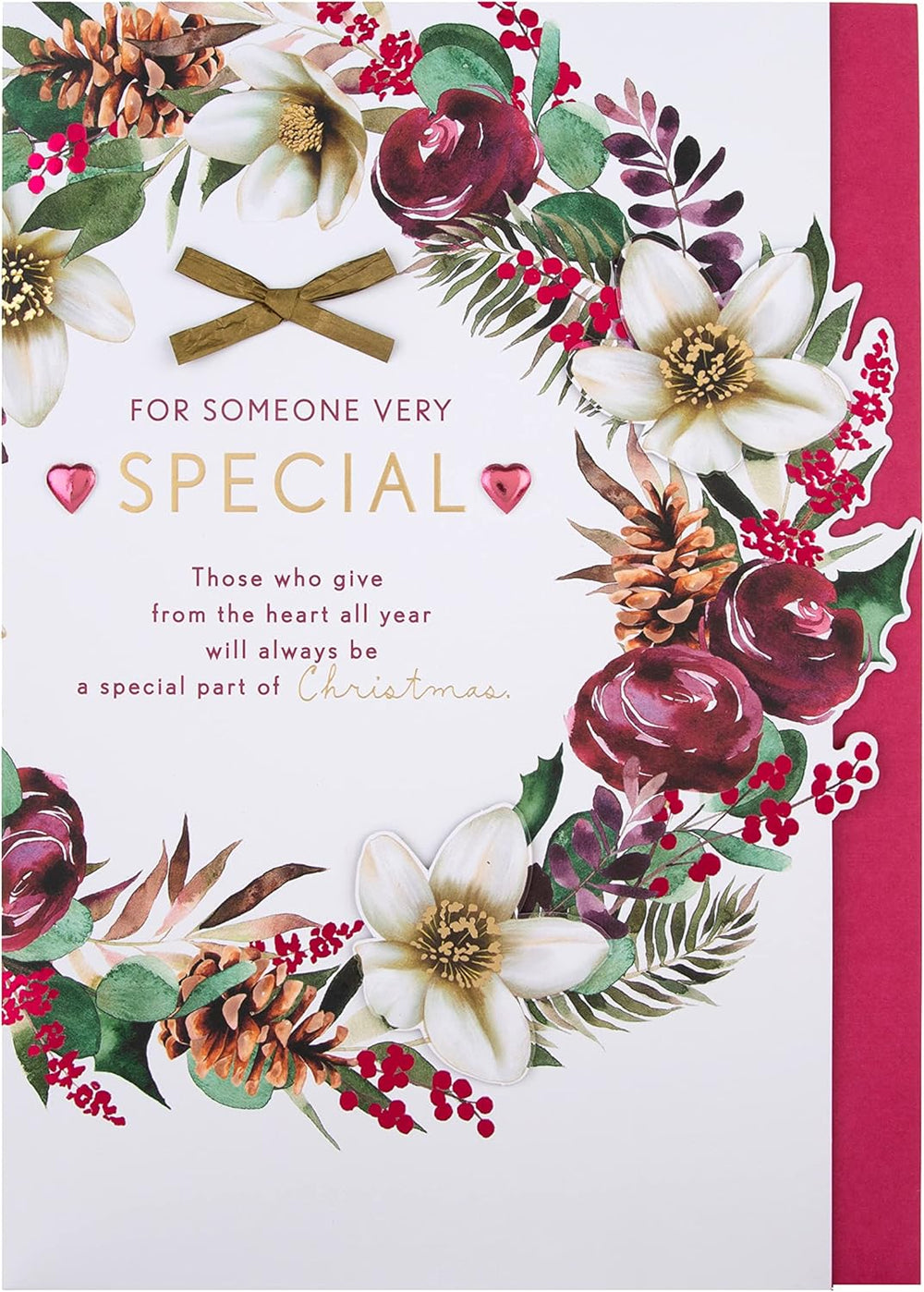 Wreath and Verse Design Christmas Card for Someone Very Special – Boxed Festive Greeting