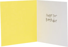 UK Greetings 70th Birthday Card for Him/Her/Friend - Blue Design