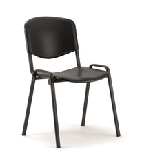 ISO Stacking Chair Black Poly Black Frame BR000056 DD