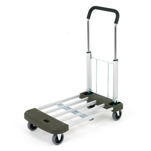 Slingsby Lightweight Extendable Folding Trolley With Smooth Running Wheels 150Kg Capacity L760 x W440 x H870mm (Extended) - 315167 DD