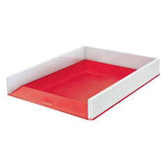 Leitz WOW Duo Colour Letter Tray White/Red - 53611026