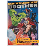 Marvel Avengers Superheroes Design with Activity Brother Birthday Card
