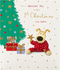 Boofle Baby Boys 1st Christmas Card - Cute Design