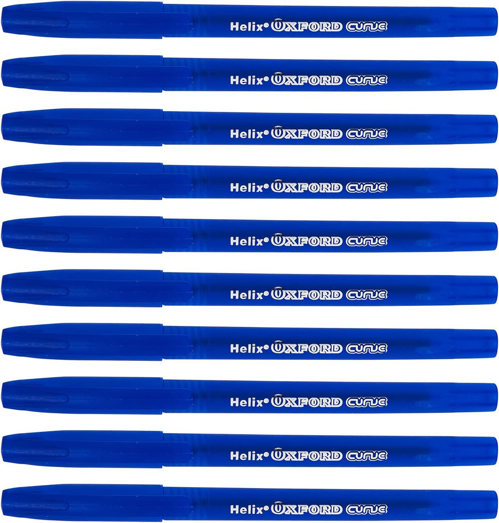 WRITING CURVE PENS X10 BLUE
