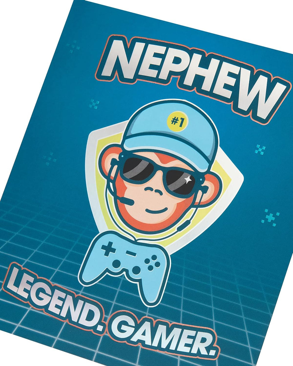 Monkey Gamer Design Nephew Birthday Card