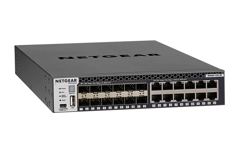 Netgear M4300 12X12F Managed 10G Ethernet Switch