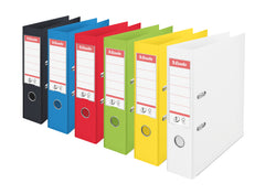 Esselte No.1 VIVIDA Lever Arch File Polypropylene A4 75mm Spine Width Assorted (Pack 10) 624161 DD