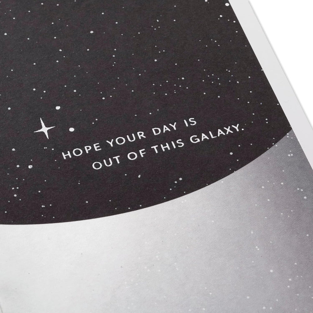 3D and Pop-Up Star Wars Millennium Falcon Space Themed Silver Birthday Card