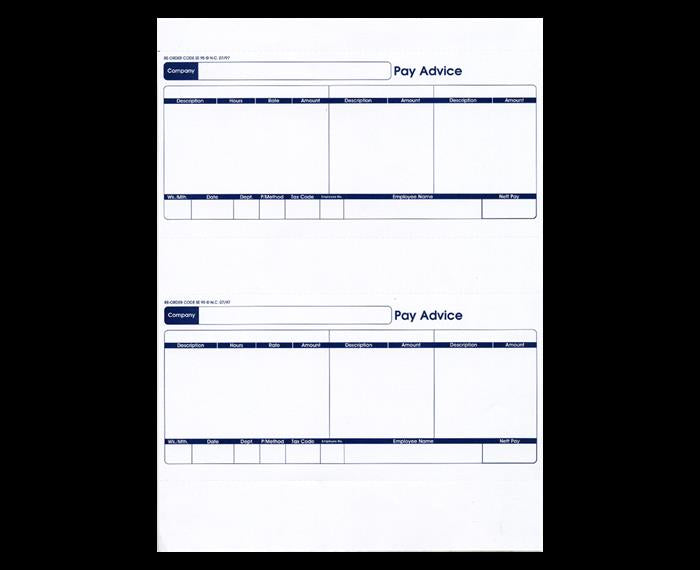 Sage Compatible 1 Part Standard Payslip (Pack 1000) SE95