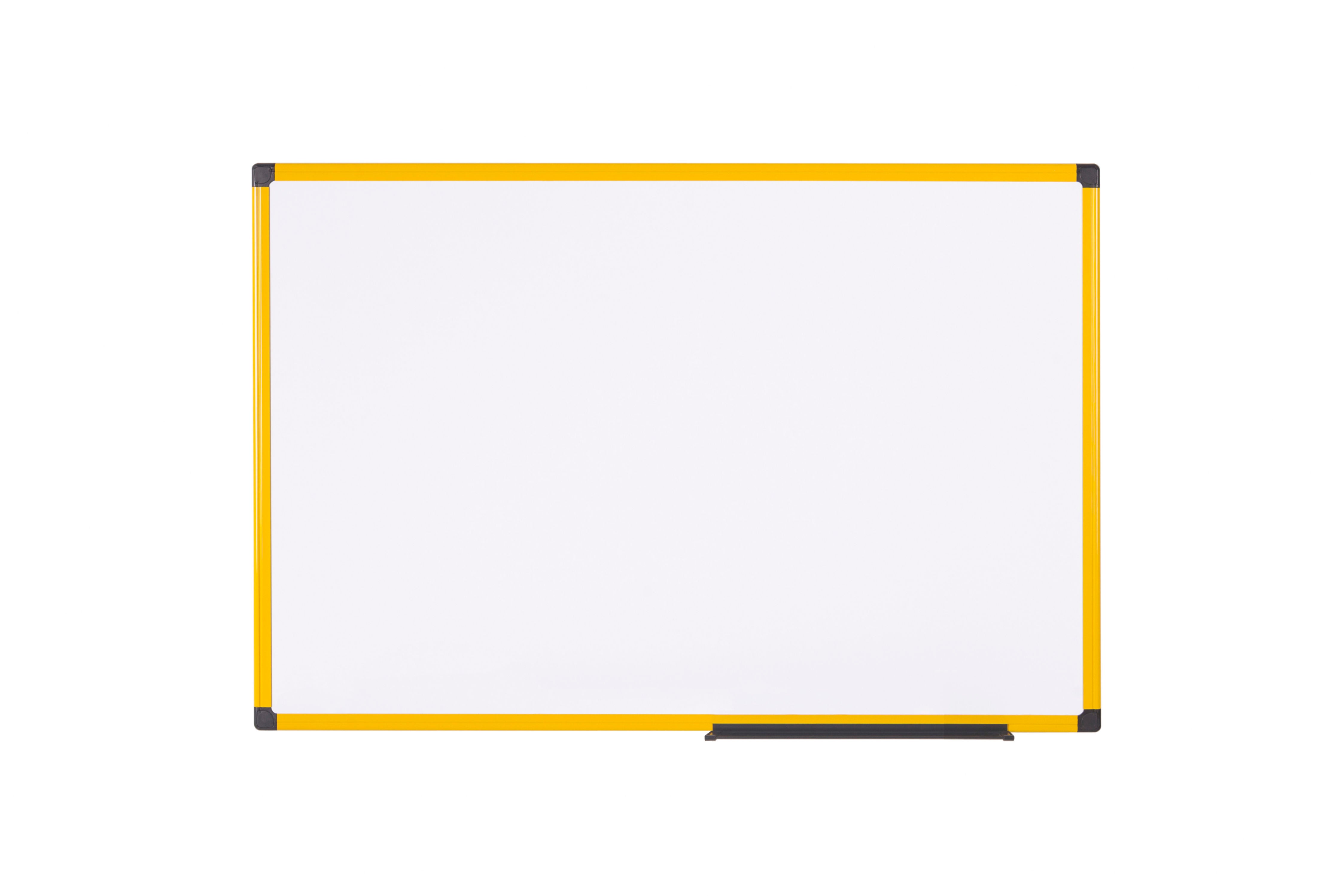 Bi-Office Ultrabrite Magnetic Lacquered Steel Whiteboard Yellow Aluminium Frame 1200x900mm MA0515177 DD
