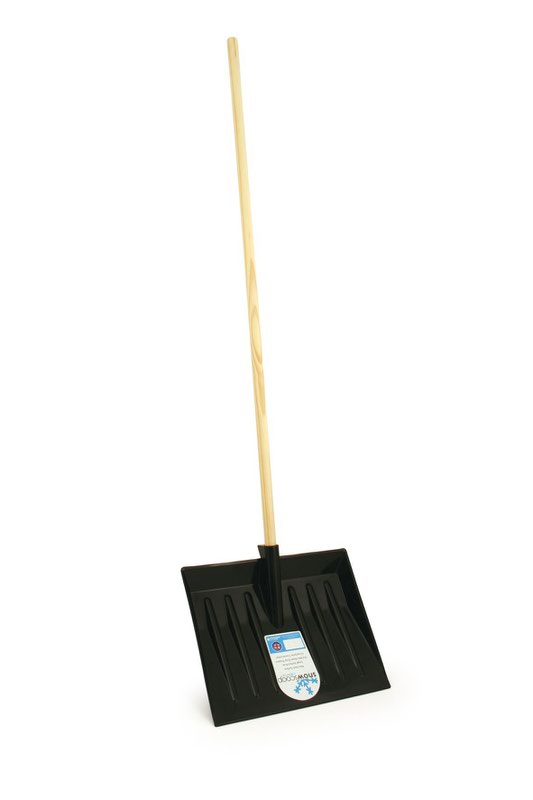 Plastic Snow Shovel With Wood Handle And Black Plastic Shovel 0108057
