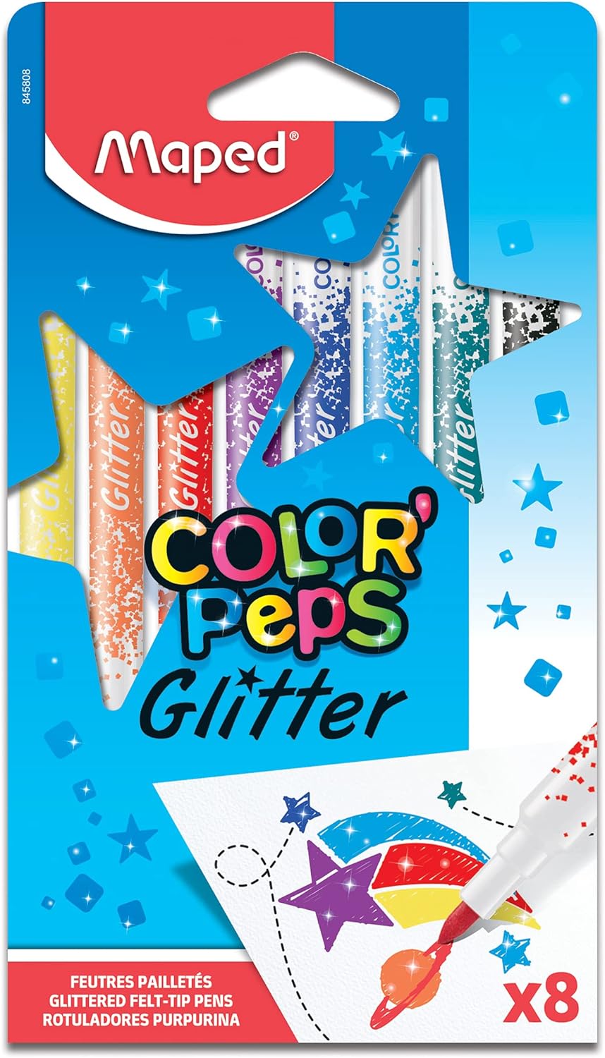 COLORPEPS GLITTER FELTS X8 SAINSBURY