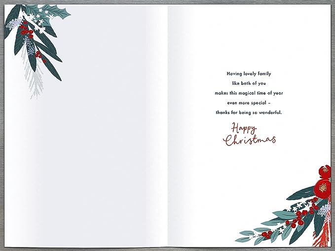 A Wonderful Son & Daughter-In-Law Foiled Christmas Card