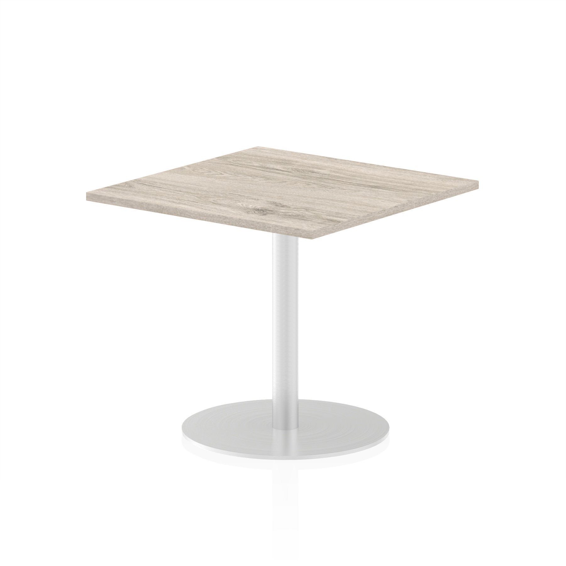 Dynamic Italia 800mm Poseur Square Table Grey Oak Top 725mm High Leg ITL0339 DD