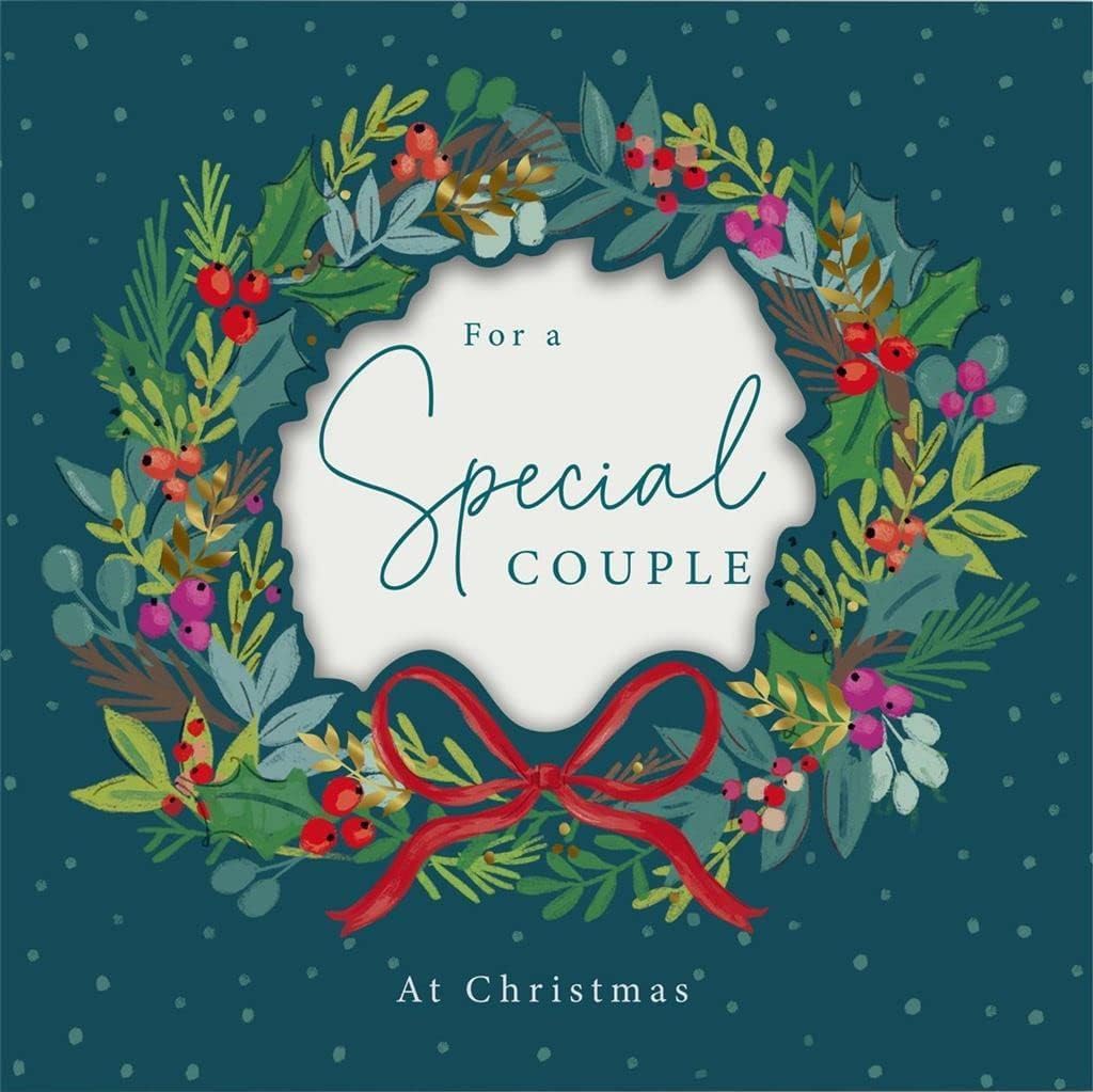 Christmas Card for a Special Couple – Open Verse  Festive Design