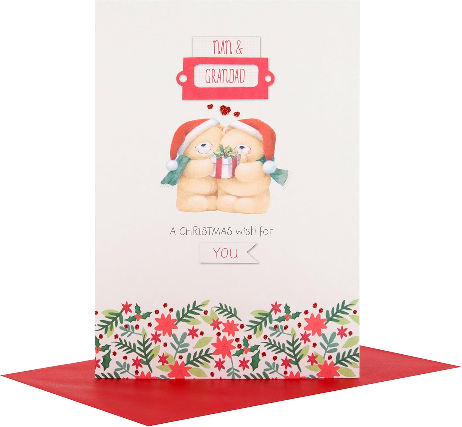 Nan and Grandad Christmas Greeting Card with Heartfelt Festive Wishes