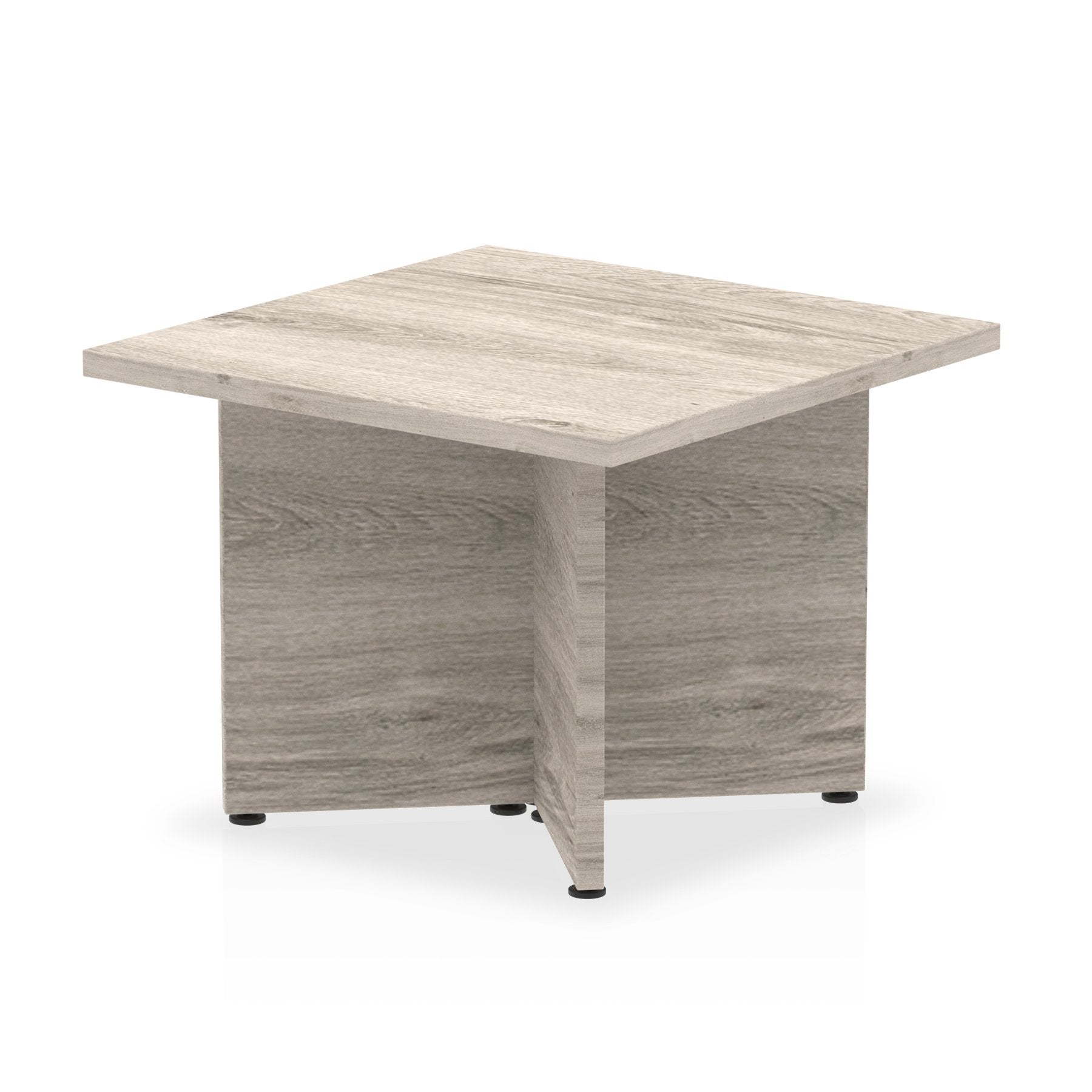 Dynamic Impulse W600 x D600 x H435mm Square Coffee Table Panel Arrowhead Leg Grey Oak Finish - I003279 DD