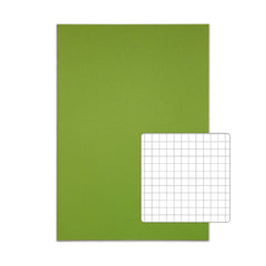 Rhino 13 x 9 A4+ Oversized Exercise Book 40 Page 7mm Squared Light Green (Pack 100) - VDU024-320-6 DD