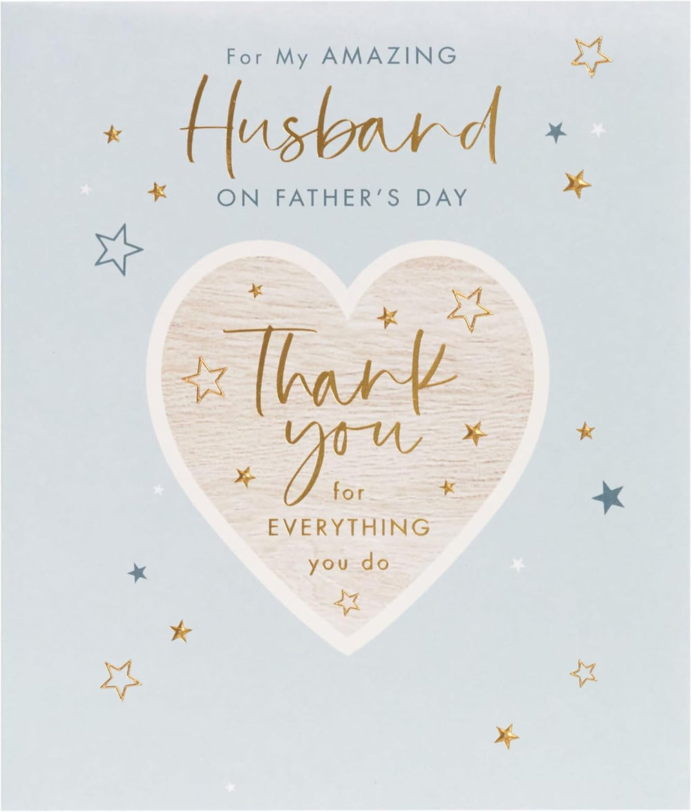 UK Greetings Father's Day Card for Husband - Thank You Design