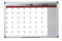 Bi-Office Month Magnetic Whiteboard Planner Aluminium Frame 900x600mm - GA0336170 DD